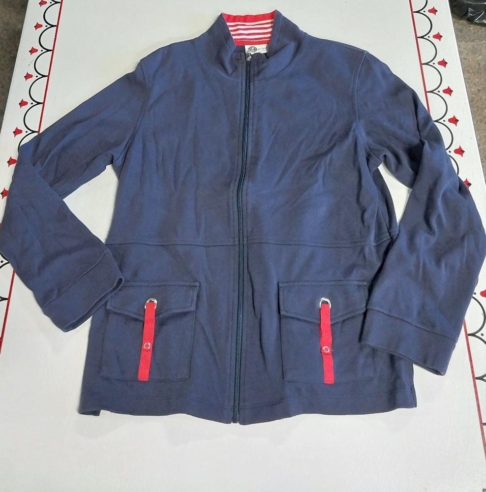 Madison Taylor Navy Jacket with Red Accents